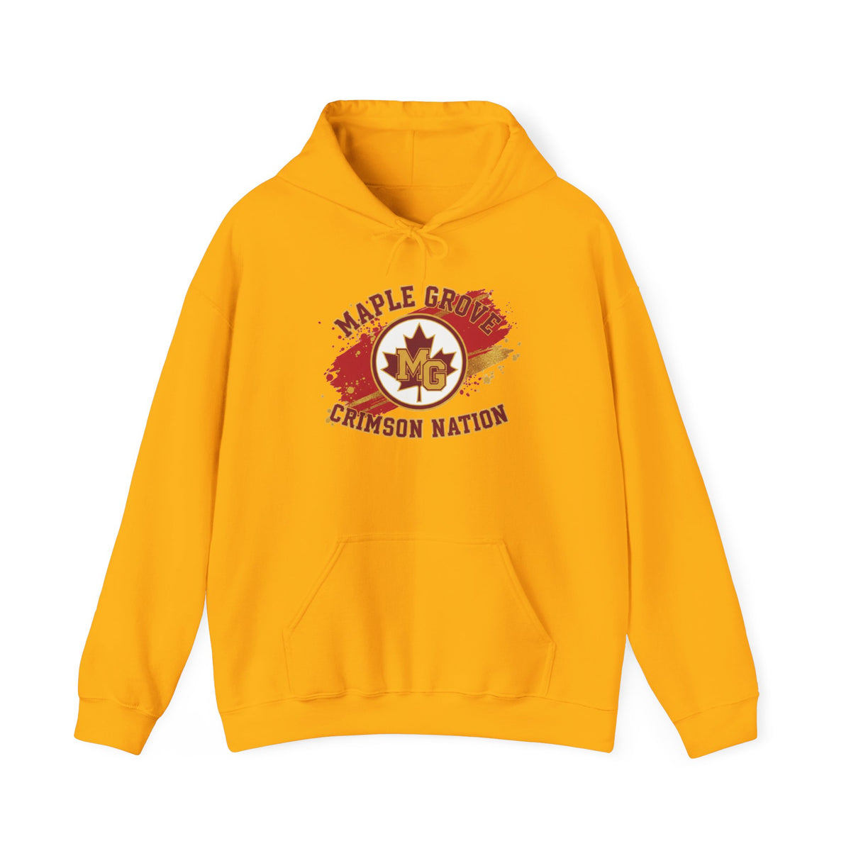 Maple Grove Crimson Unisex Heavy Blend™ Hooded Sweatshirt - Cozy and Stylish for School Spirit