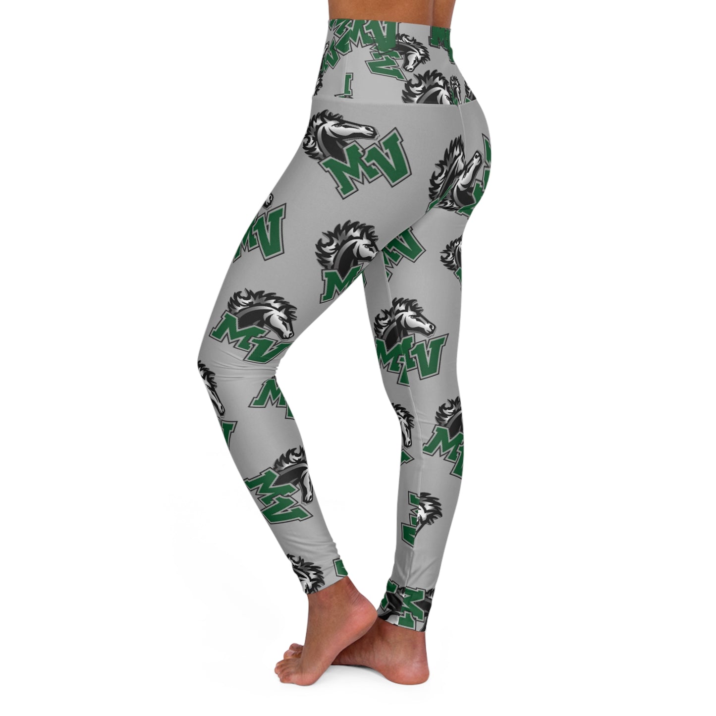 Mounds View Mustangs Trendy High Waisted Leggings