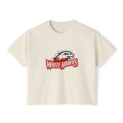 Mound Westonka White Hawks Casual Women's Boxy Tee