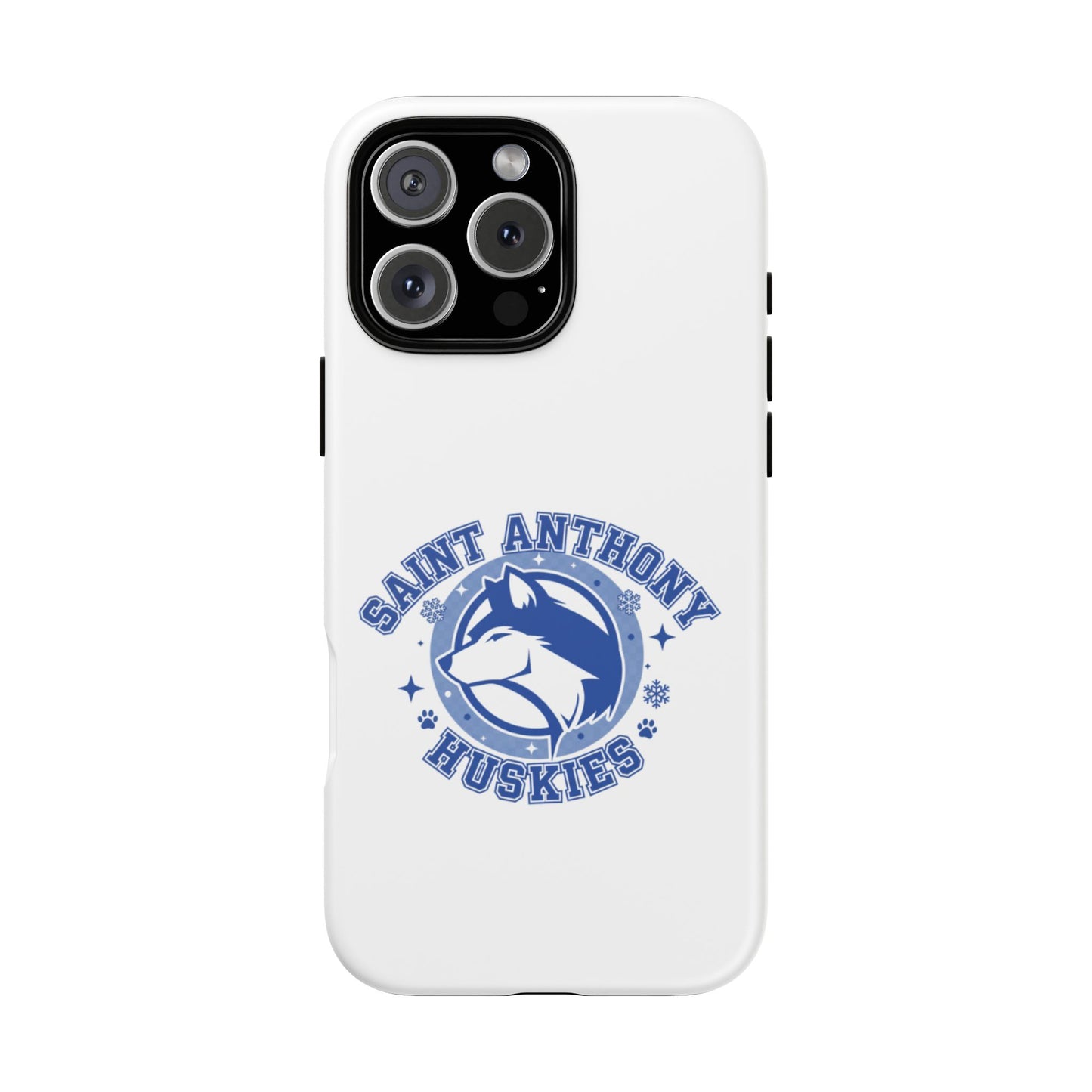 Saint Anthony Huskies Tough Phone Case — Protective White Phone Cover with Husky Logo