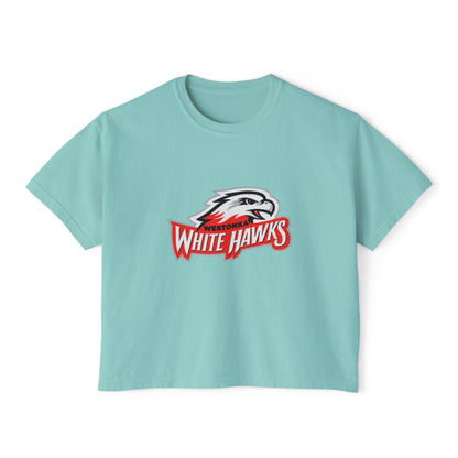 Mound Westonka White Hawks Casual Women's Boxy Tee