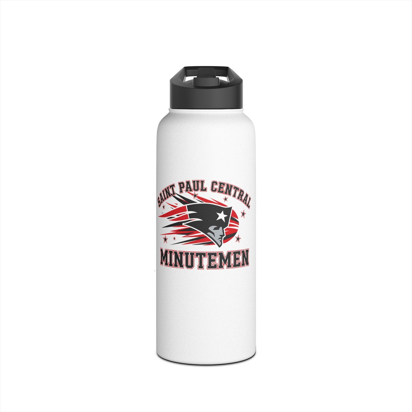 Saint Paul Central Minutemen Stainless Steel Water Bottle, Motivational Hydration Bottle, Sports Water Bottle, Eco-Friendly Gift, Personalized Travel Mug