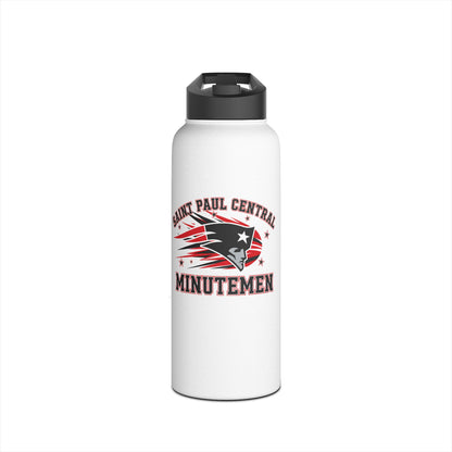 Saint Paul Central Minutemen Stainless Steel Water Bottle, Motivational Hydration Bottle, Sports Water Bottle, Eco-Friendly Gift, Personalized Travel Mug