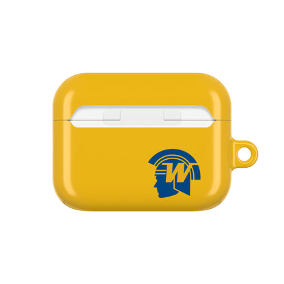Wayzata Trojans Yellow AirPod Case with Warrior Design | Perfect for Music Lovers & Students