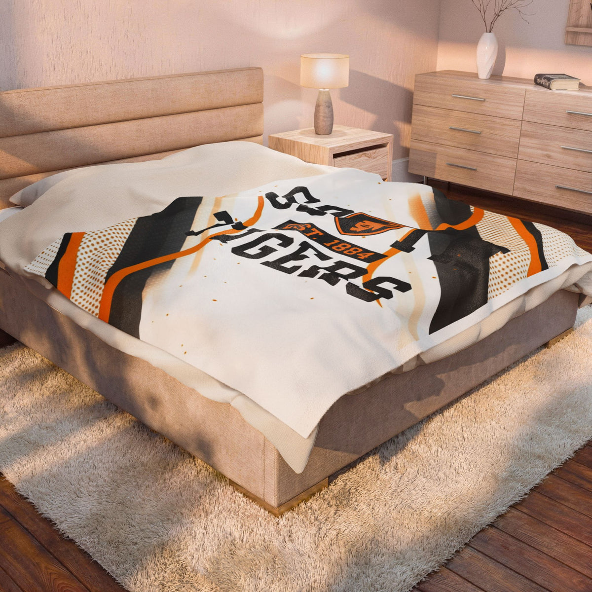 Minneapolis South Tigers Velveteen Blanket - Cozy and Loungey