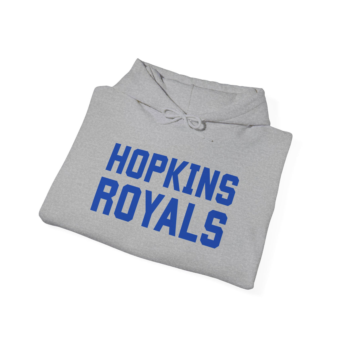 Hopkins Royals Block White Sweatshirt with Logo on Sleeve