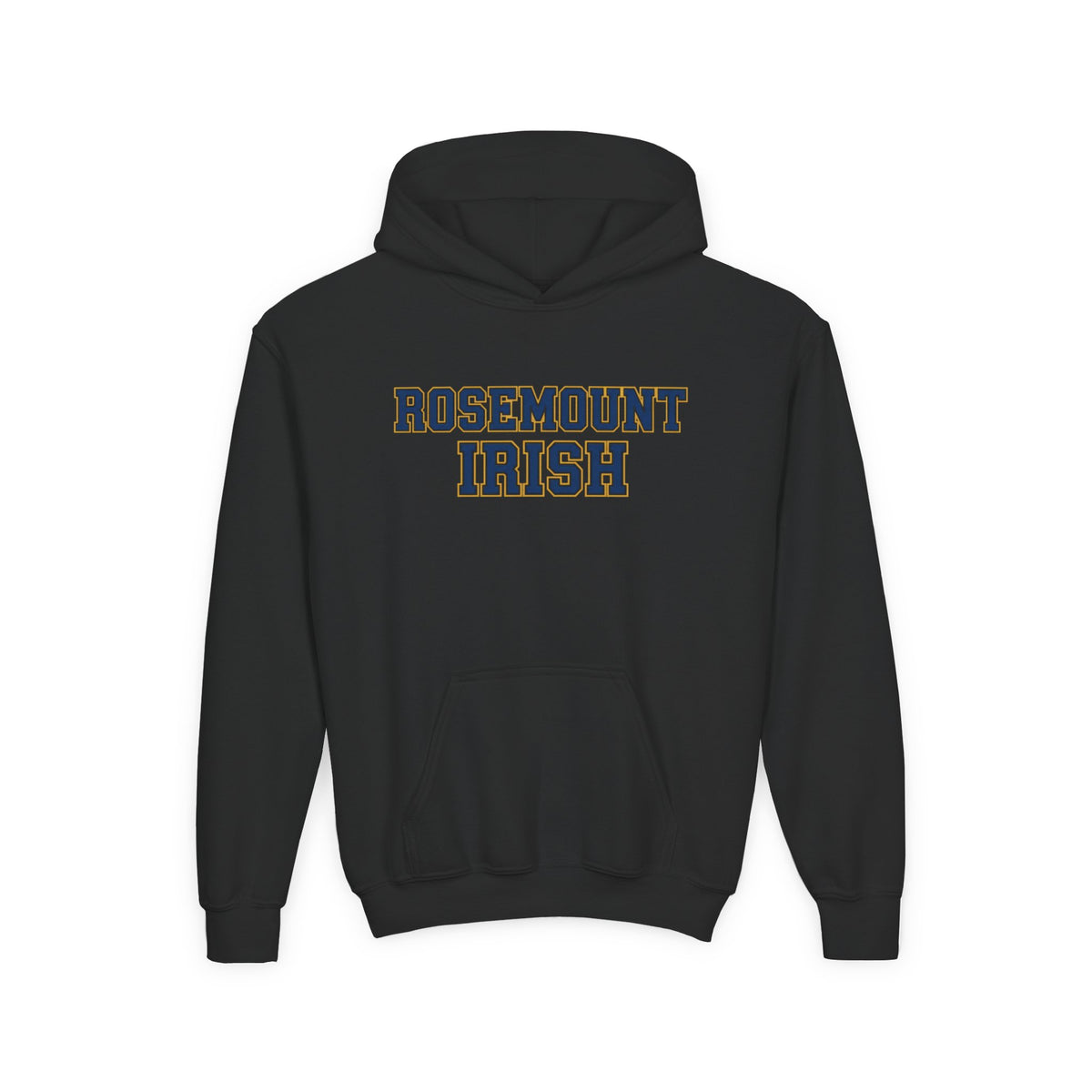 Rosemount Irish Youth Heavy Bold Text Blend Hoodie - Cozy & Stylish Sweatshirt for Kids