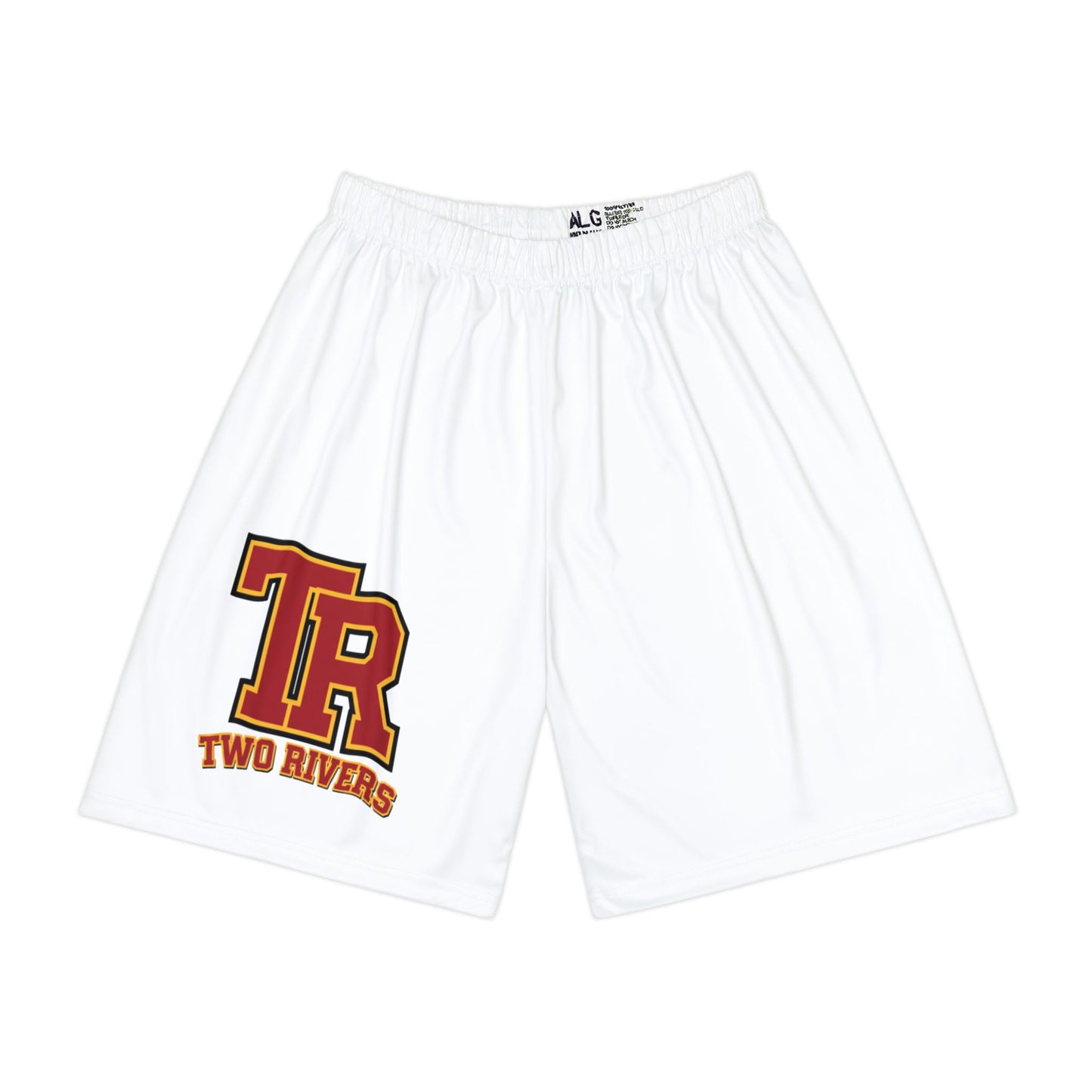 Two Rivers Warriors Men's Athletic White Shorts for Workouts, Casual Wear