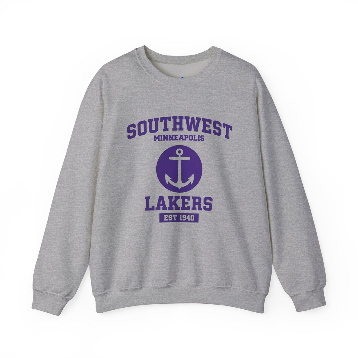 Southwest Minneapolis Lakers Sweatshirt — Anchor Vintage College Crewneck