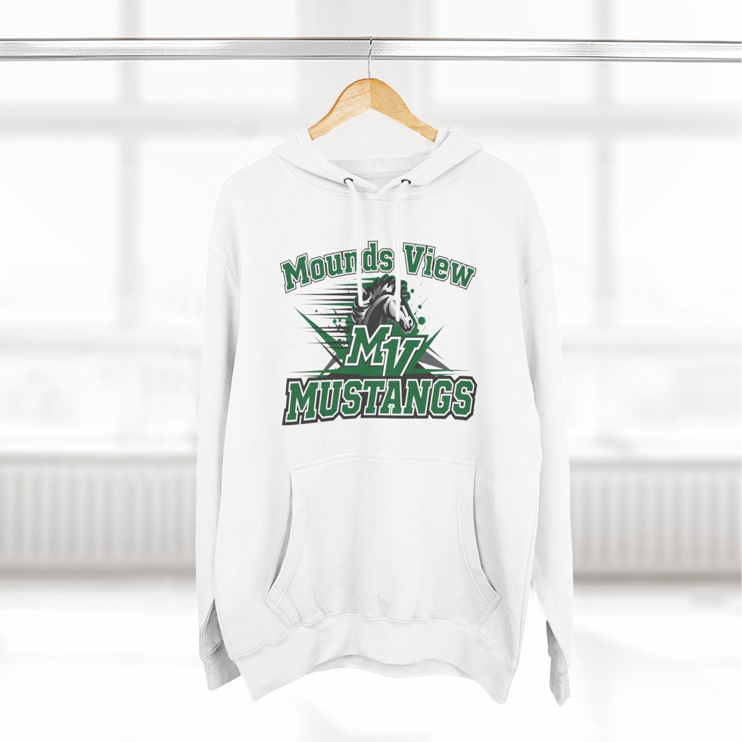 Mounds View Mustangs Three-Panel Fleece Hoodie