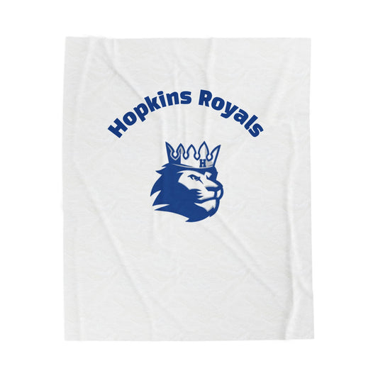 Hopkins Royals Velveteen Plush Blanket - Soft Cozy Throw for Game Day and Home Decor