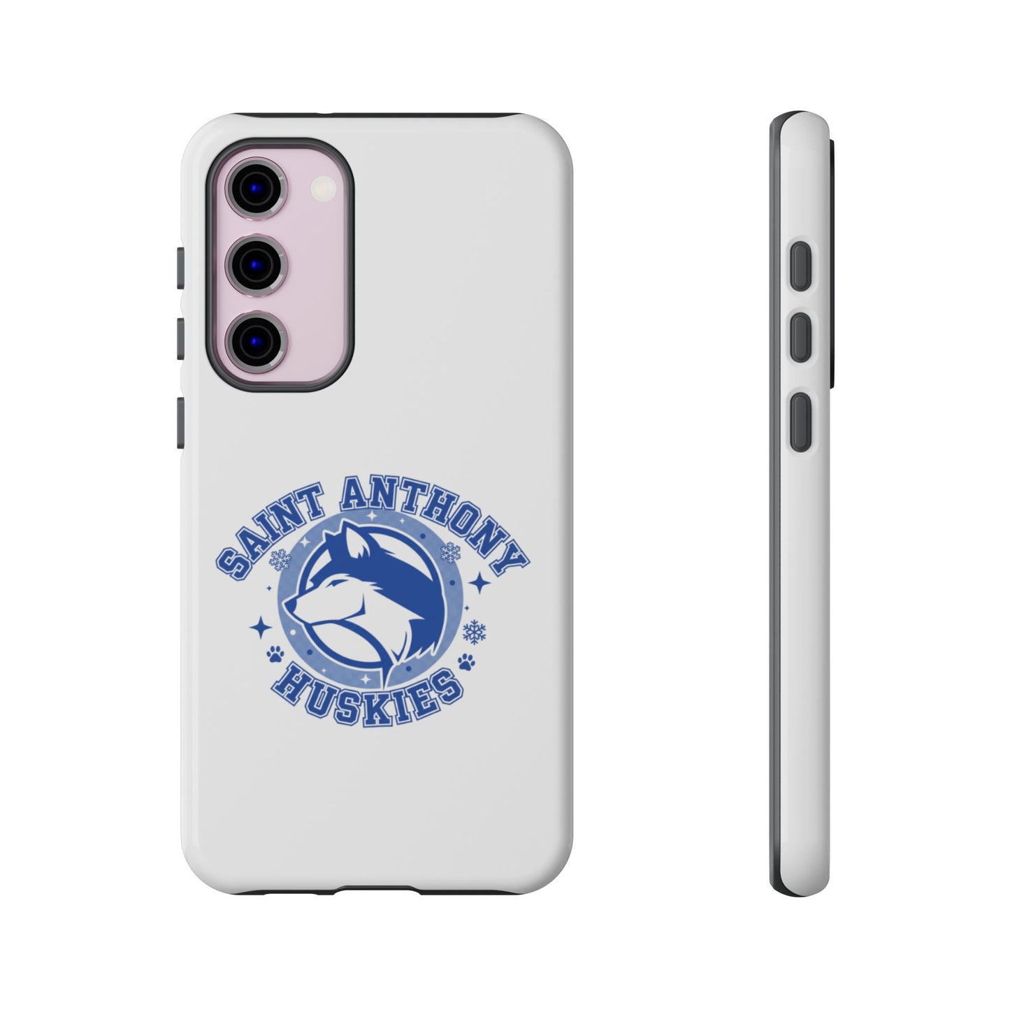 Saint Anthony Huskies Tough Phone Case — Protective White Phone Cover with Husky Logo