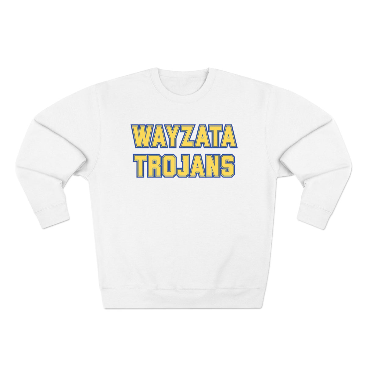 Unisex Crewneck Sweatshirt with Wayzata Trojans Design - Perfect for Sports Fans & Casual Wear