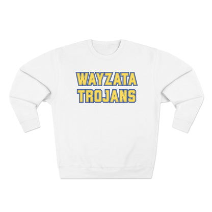 Unisex Crewneck Sweatshirt with Wayzata Trojans Design - Perfect for Sports Fans & Casual Wear