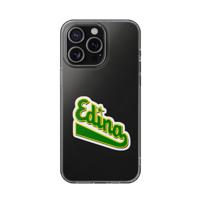 Custom Clear Phone Case with Edina Design - Stylish Protection for Your Smartphone
