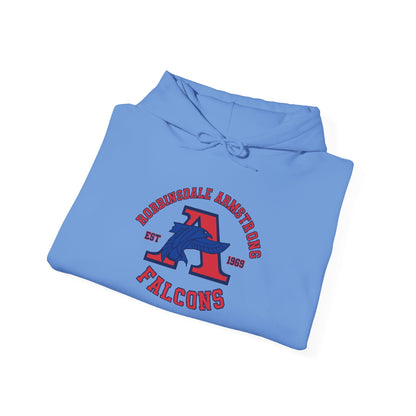Falcons Athletic Crew Hoodie — Roundhill Armstrong Varsity Logo
