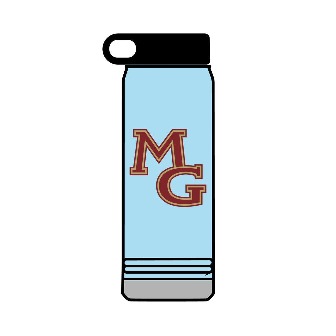 Maple Grove Crimson 32oz Personalized Water Bottle - Stay Hydrated in Style