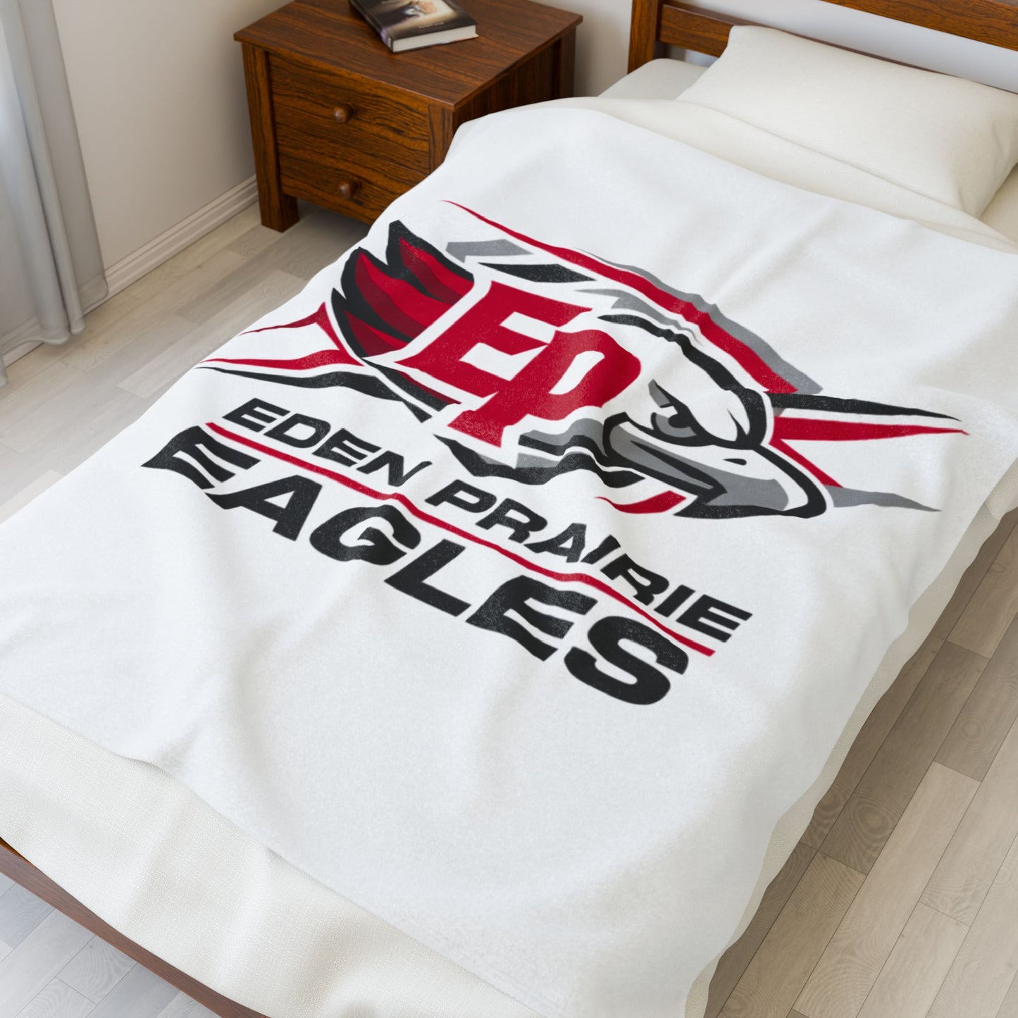 Eden Prairie Eagels Velveteen Plush Blanket