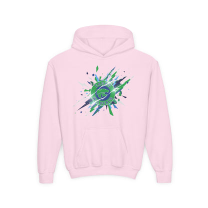 Eagan Wildcats Youth Hoodie —  Green Splash Graphic