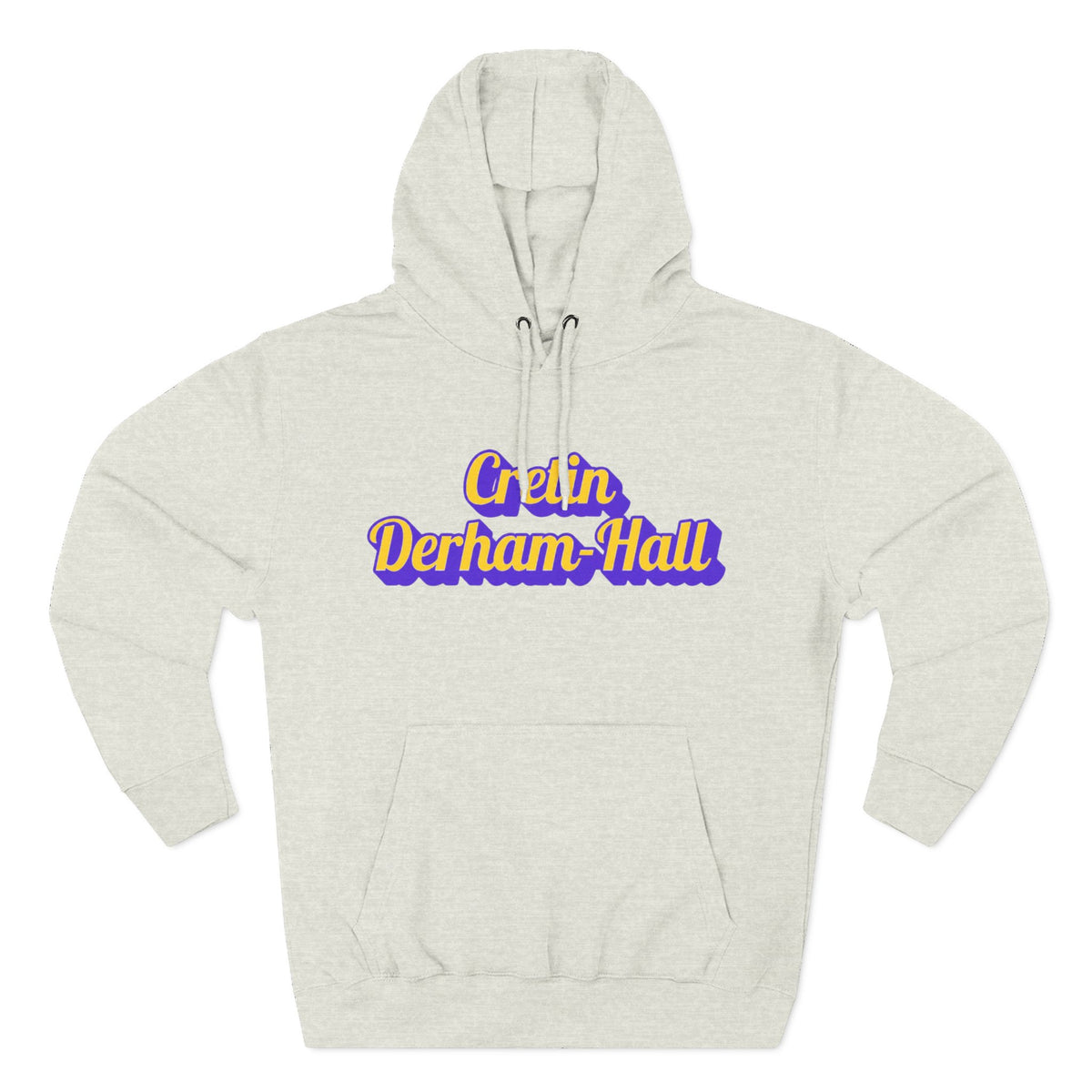 Cretin Derham-Hall Hoodie — Purple & Gold Cross Logo Fleece Pullover