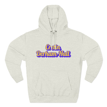 Cretin Derham-Hall Hoodie — Purple & Gold Cross Logo Fleece Pullover