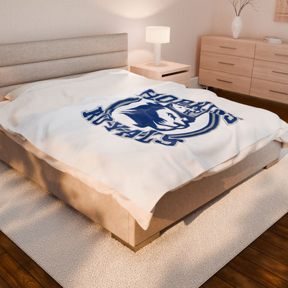 Hopkins Royals Velveteen Plush Blanket - Soft Cozy Throw for Game Day and Home Decor