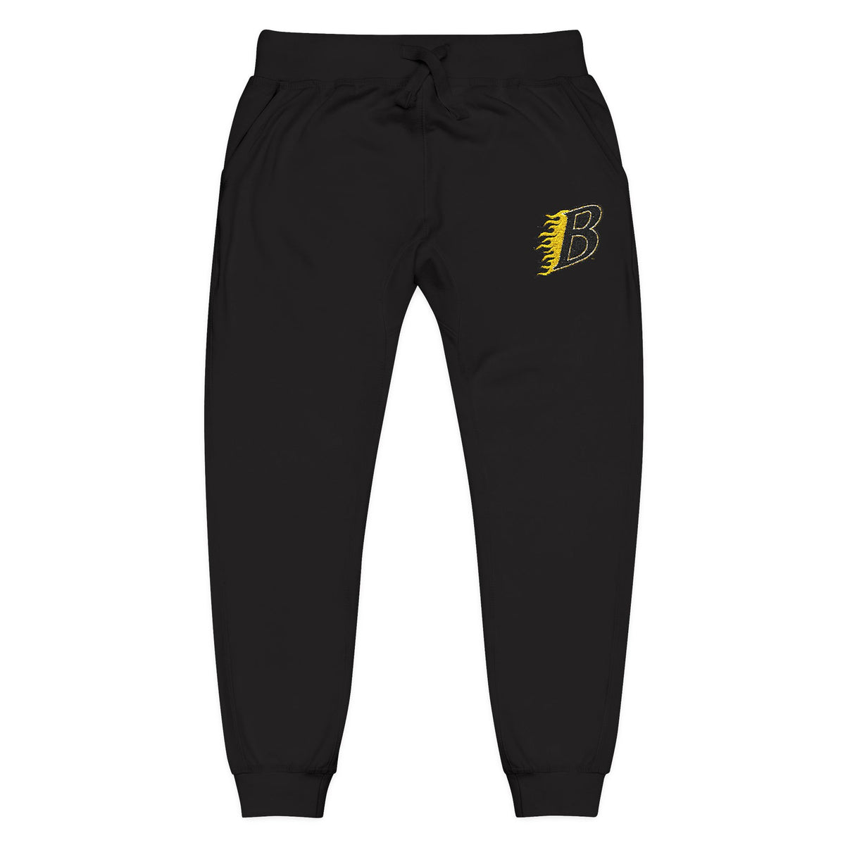 Burnsville Blaze Embroidered Fleece Sweatpants — Cozy Joggers for Everyday Comfort