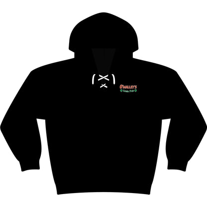 Lace-Up Pullover Hoodie — Casual Laced Neck Sweatshirt