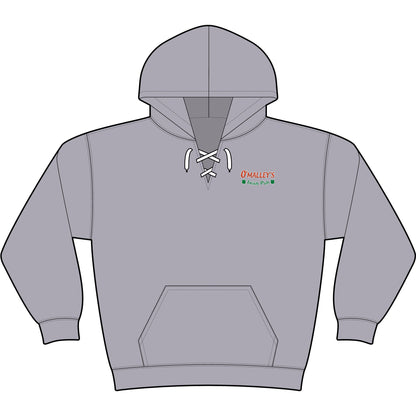 Lace-Up Pullover Hoodie — Casual Laced Neck Sweatshirt