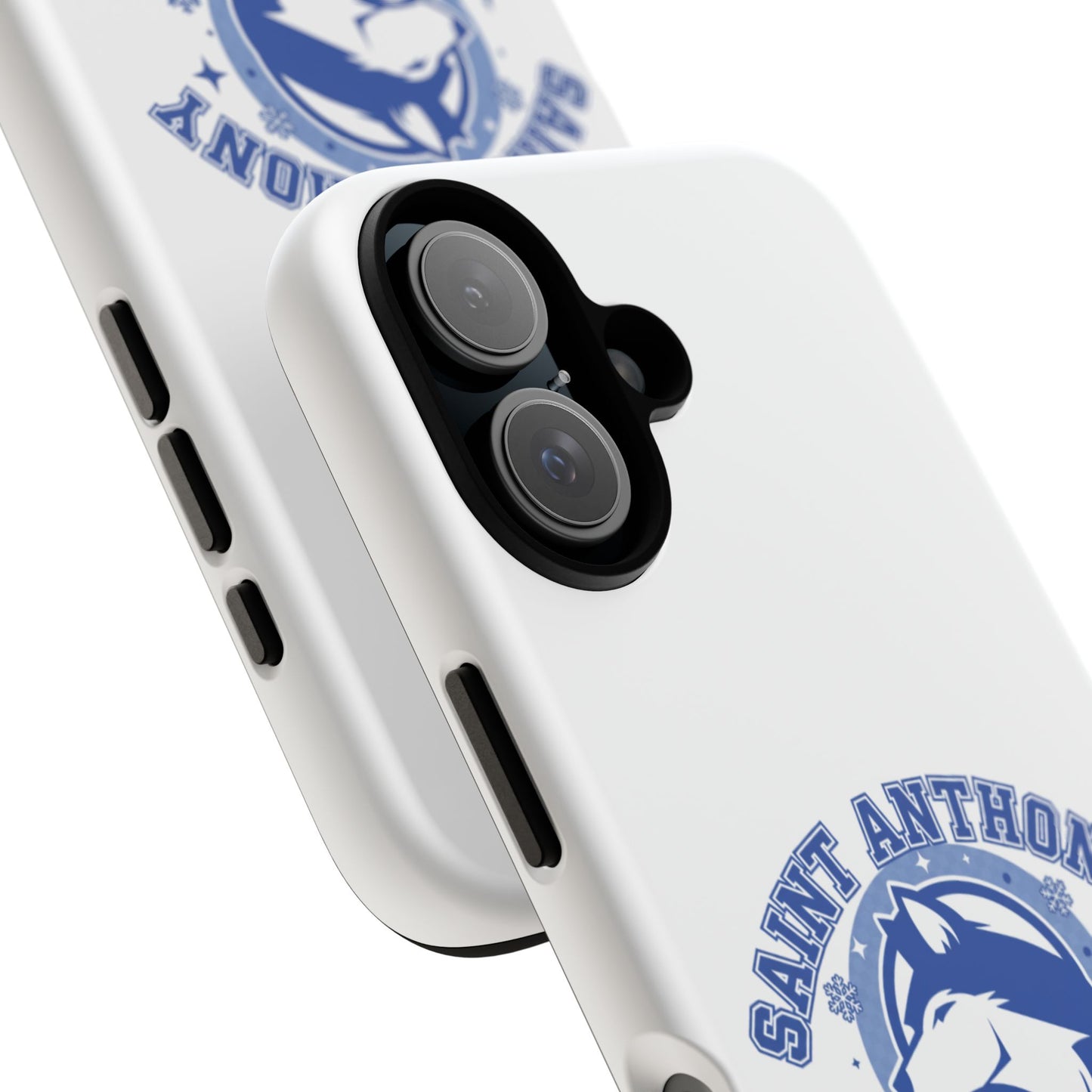Saint Anthony Huskies Tough Phone Case — Protective White Phone Cover with Husky Logo