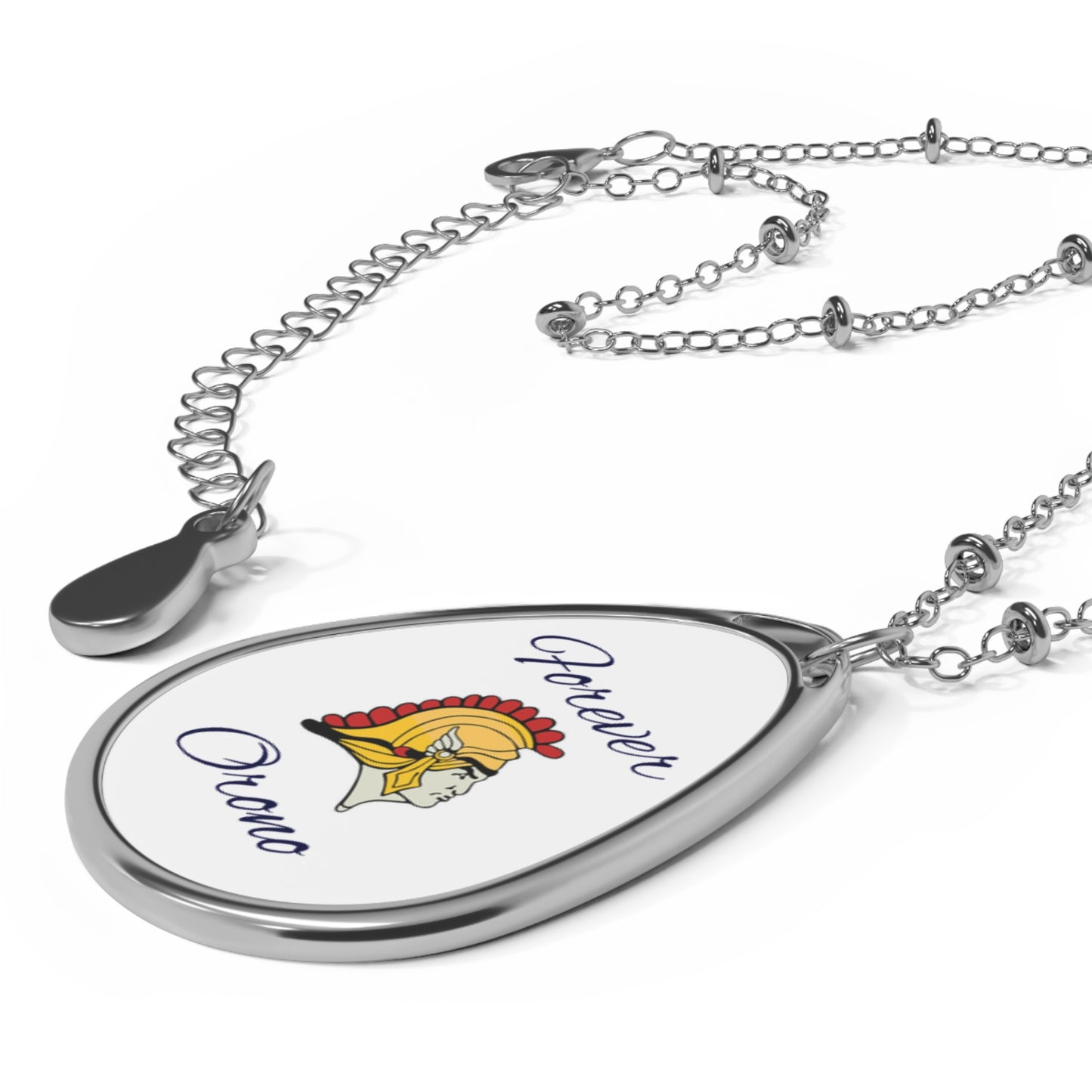 Orono Spartans Oval Pendant Necklace — "Forever"