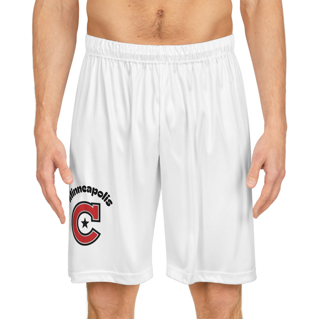 Minneapolis Camden White Basketball Shorts for Sports Enthusiasts