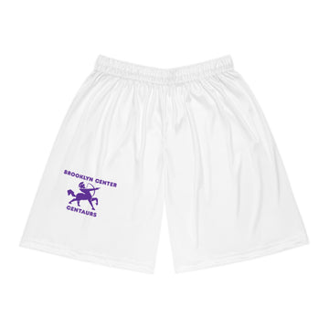 Brooklyn Center Centaurs White Basketball Shorts for Sports Enthusiasts