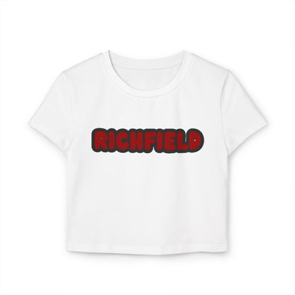 Richfield Spartans Women’s Baby Tee - Retro Graphic Top for Casual Vibes