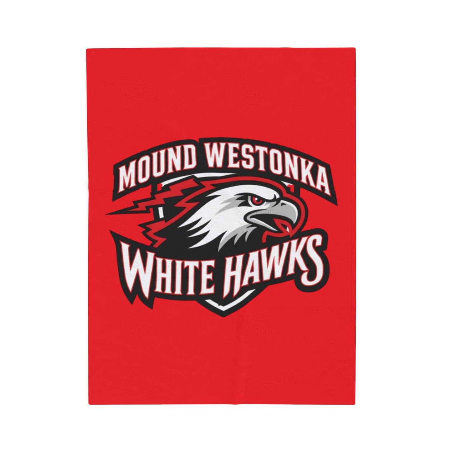Mound Westonka White Hawks Cozy Velveteen Plush Blanket - Perfect for Relaxation and Home Decor