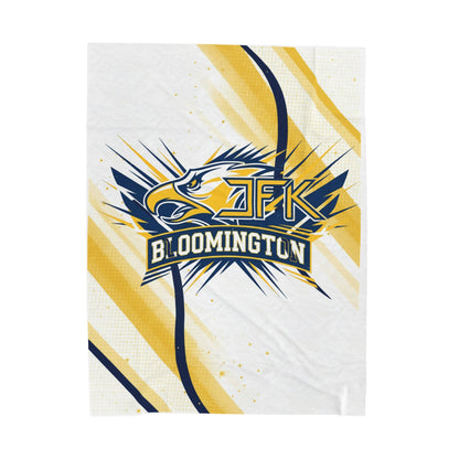 Bloomington Kennedy Eagles Cozy Velveteen Plush Blanket - Perfect for Relaxation and Home Decor