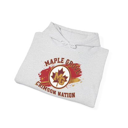 Maple Grove Crimson Unisex Heavy Blend™ Hooded Sweatshirt - Cozy and Stylish for School Spirit