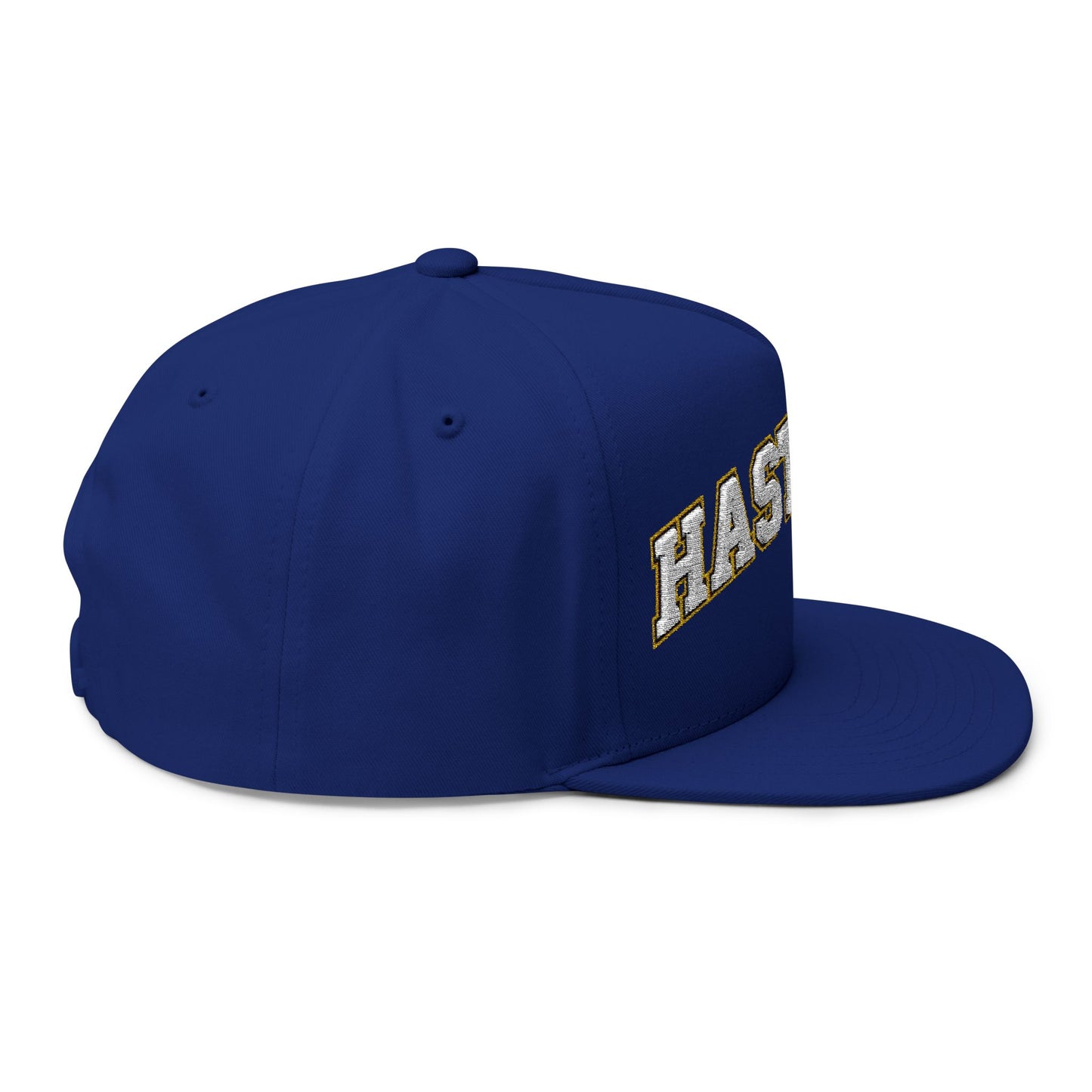 Hastings Raiders Embroidered White Text Flat Bill Cap — School Spirit Snapback