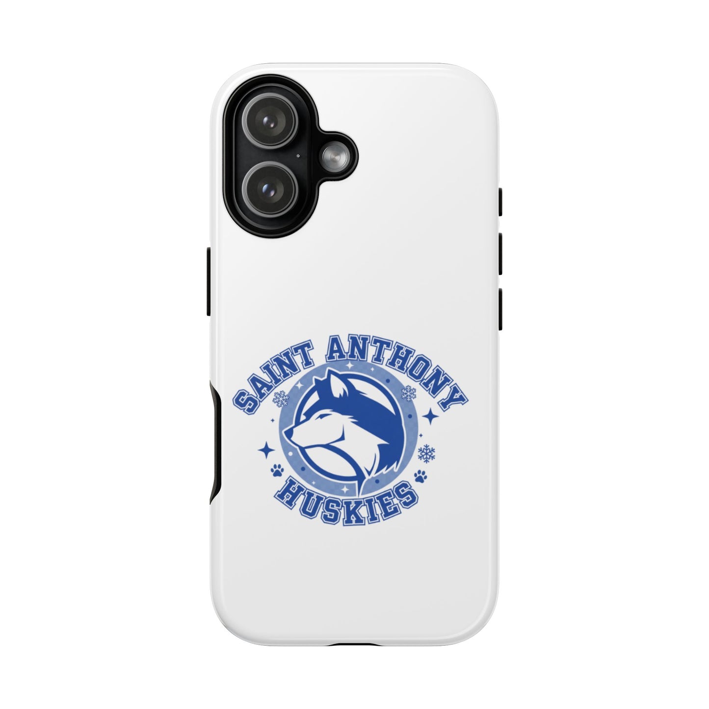 Saint Anthony Huskies Tough Phone Case — Protective White Phone Cover with Husky Logo