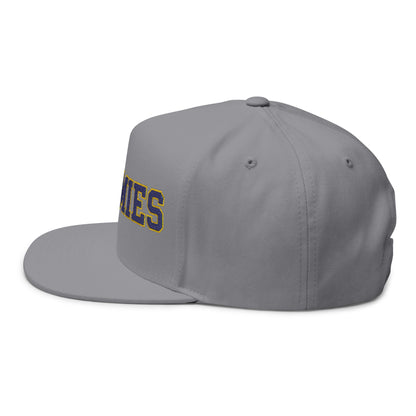 Minneapolis Edison Tommies Embroidered BlueText Flat Bill Cap — School Spirit Snapback