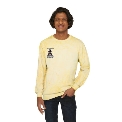Saint Paul Johnson Unisex Color Blast Crewneck Sweatshirt - Vibrant Yellow Tie-Dye for Casual Comfort