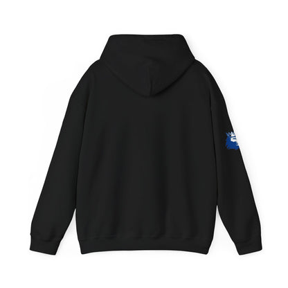 Hopkins Royals Block White Sweatshirt with Logo on Sleeve