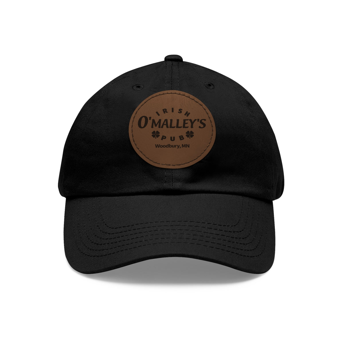 Leather Patch Hat — O'Malley’s Irish Pub Logo Cap