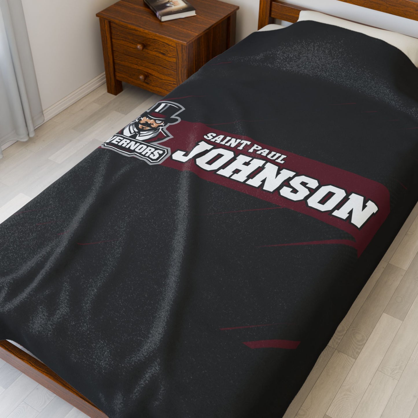 Saint Paul Johnson Velveteen Plush Blanket