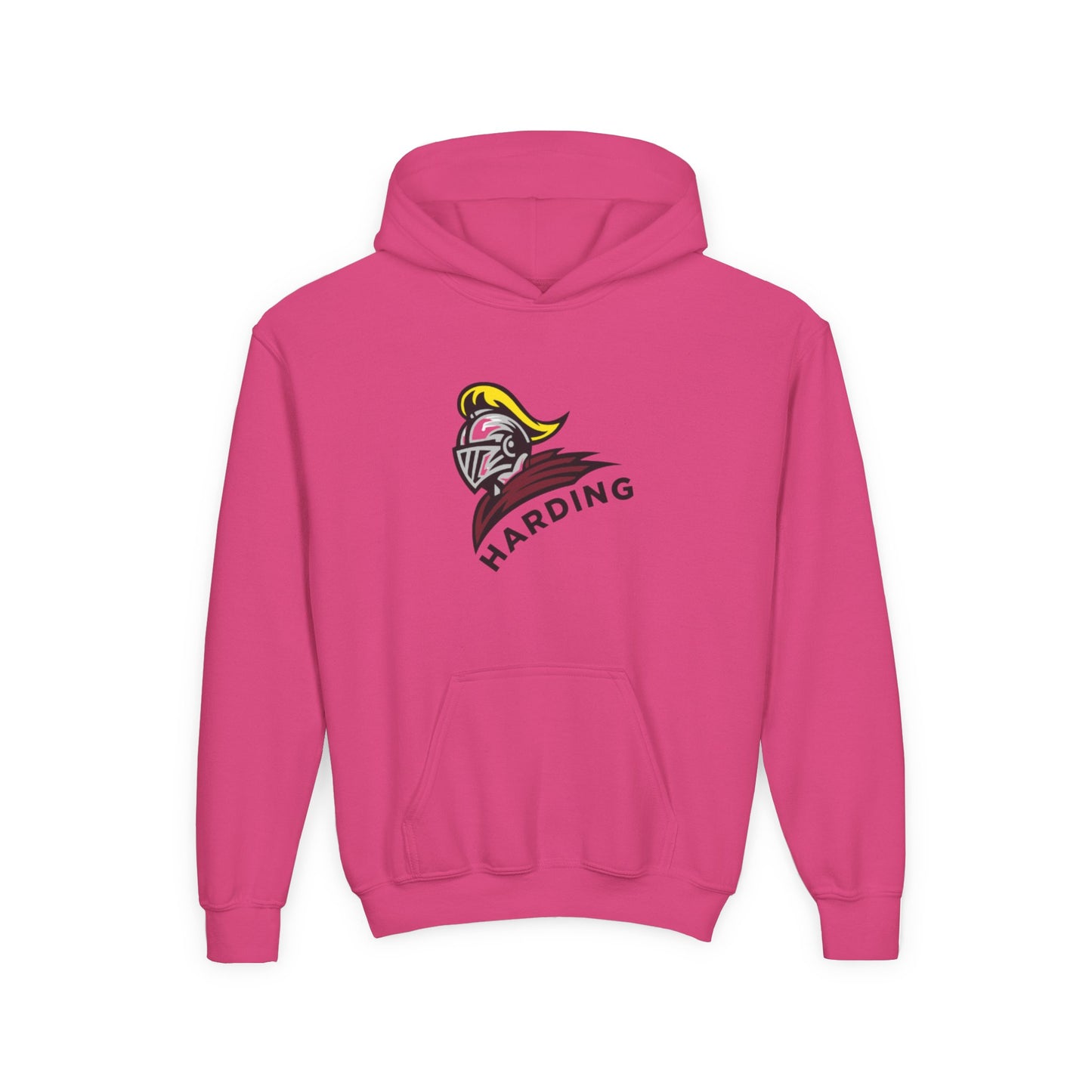 Youth Hooded Sweatshirt with Harding Knight Design
