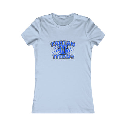 Casual Womens Tee with Tartan Titans Design