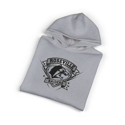 Roseville Raiders Hoodie - Vintage Mascot Logo Pullover