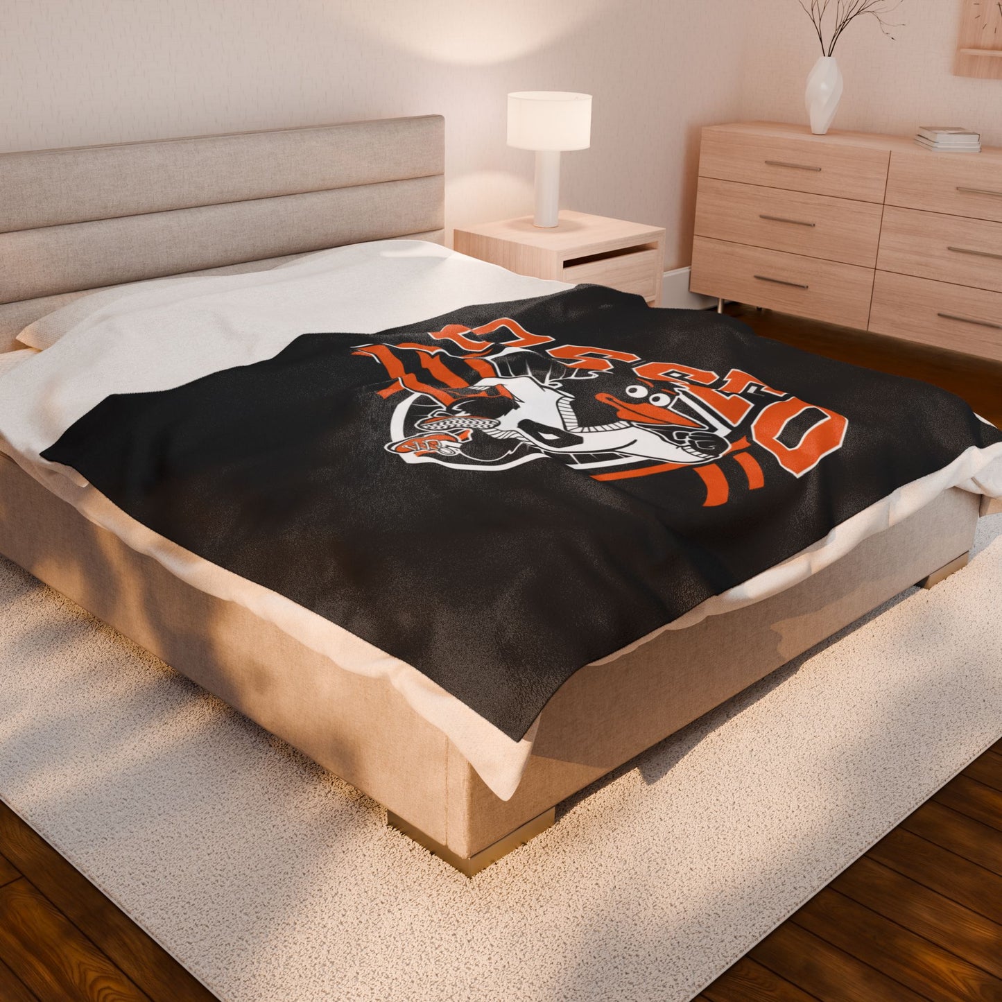 Osseo Orioles Cozy Velveteen Plush Blanket - Perfect for Relaxation and Home Decor