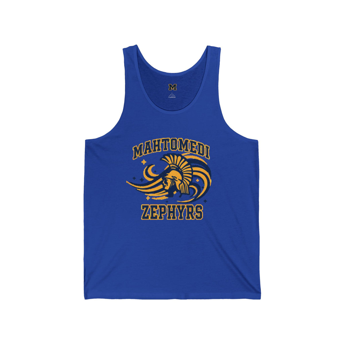 Mahtomedi Zephyrs Tank Top — Vintage Trojan Logo Athletic Tank