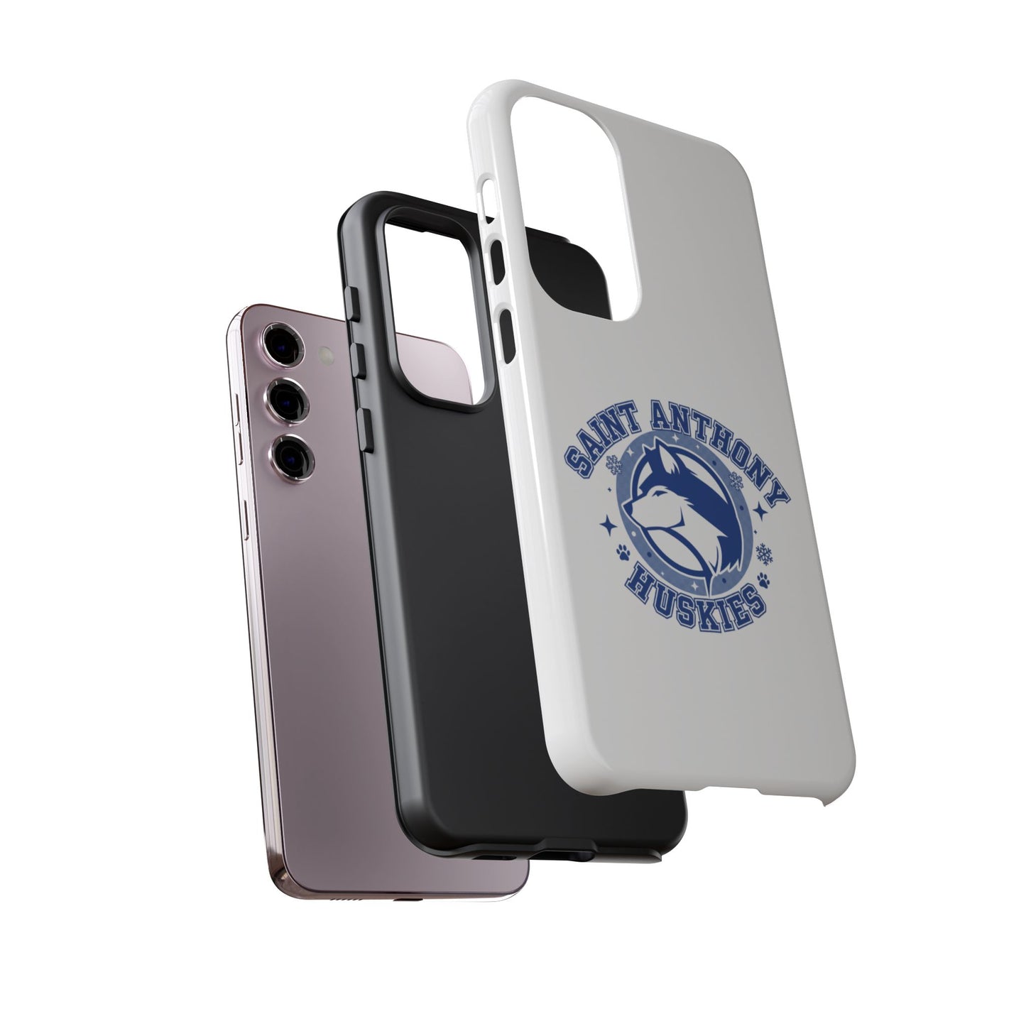 Saint Anthony Huskies Tough Phone Case — Protective White Phone Cover with Husky Logo